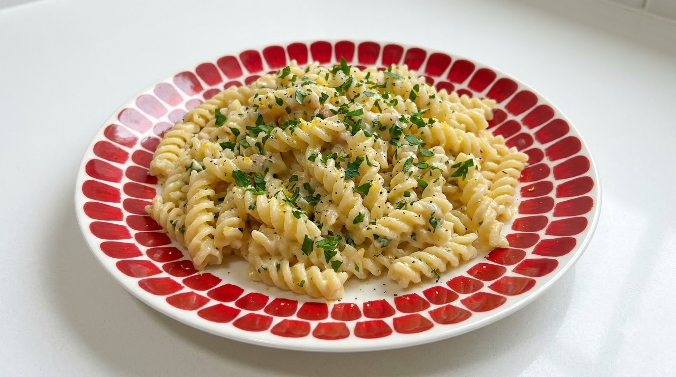 Creamy Lemon Butter Spiral Pasta