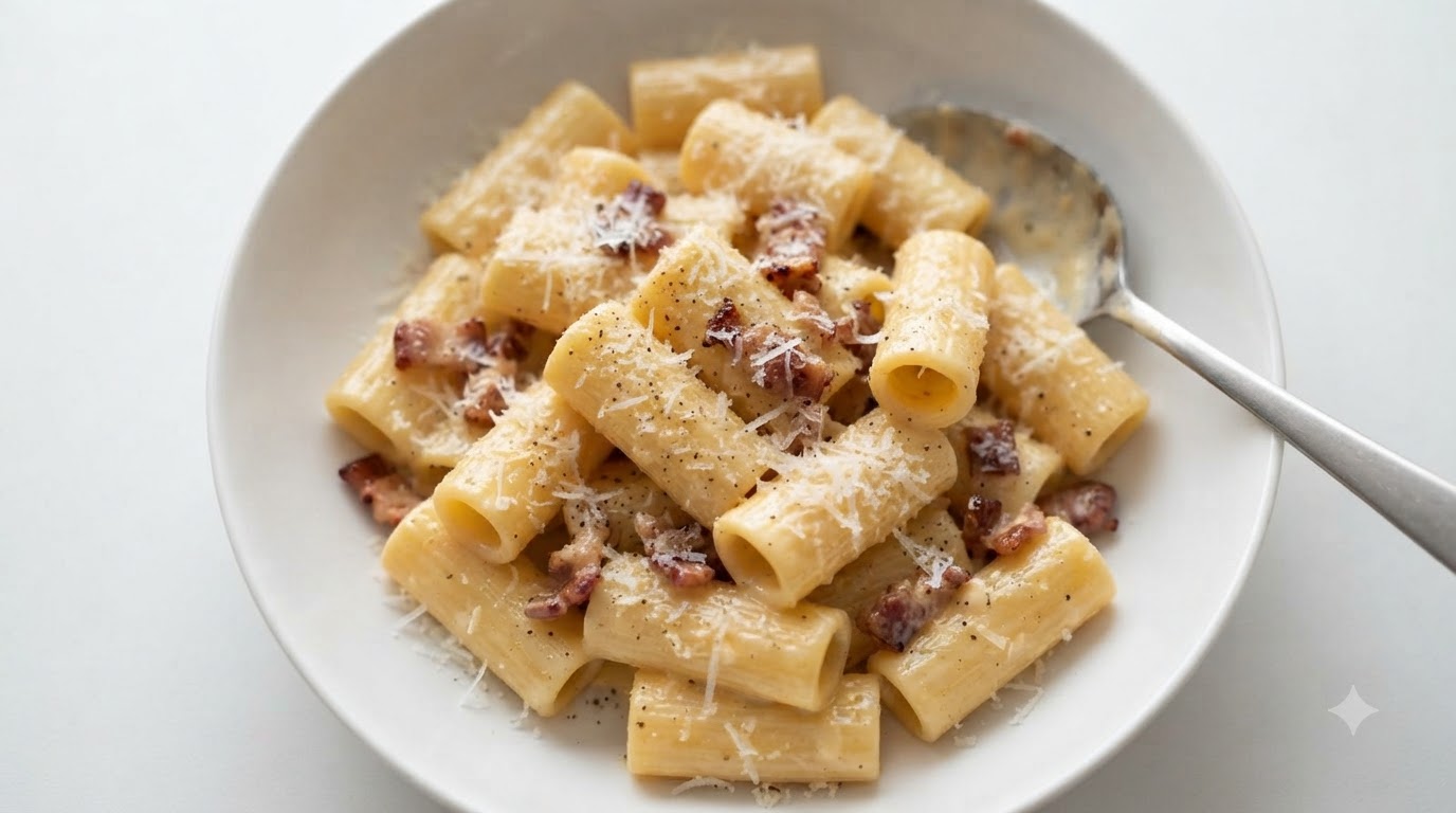 Classic Carbonara Pasta with Crispy Bacon