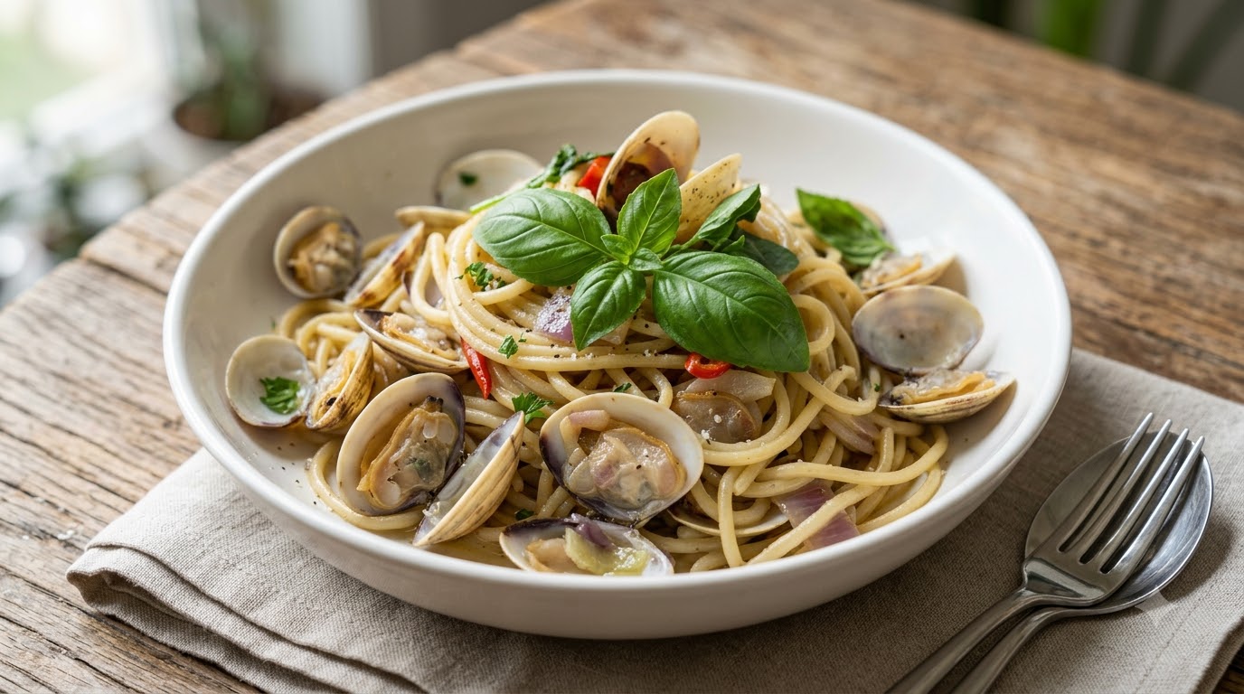 Classic Clam Spaghetti (Spaghetti alle Vongole)