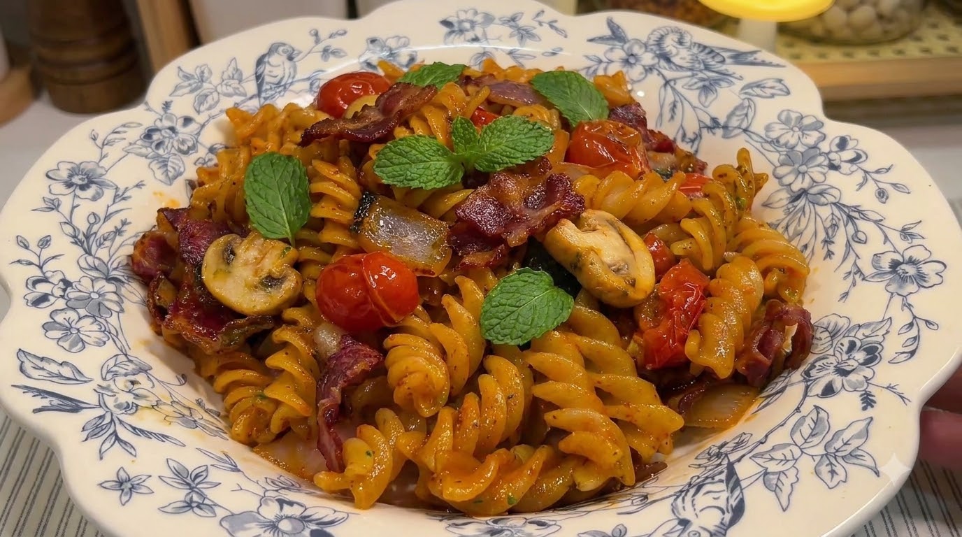 Korean-Style Sauce Fusilli Pasta
