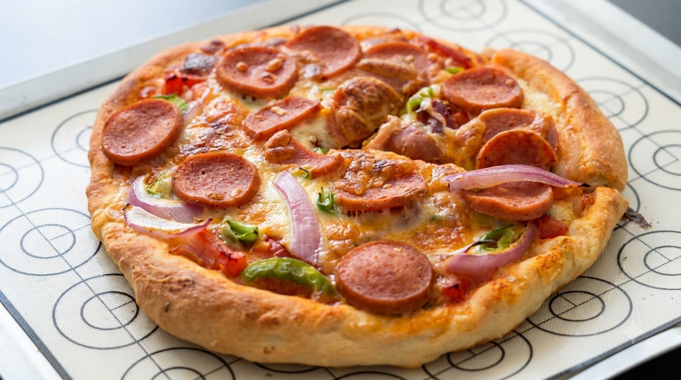 Homemade Tomato and Sausage Pizza