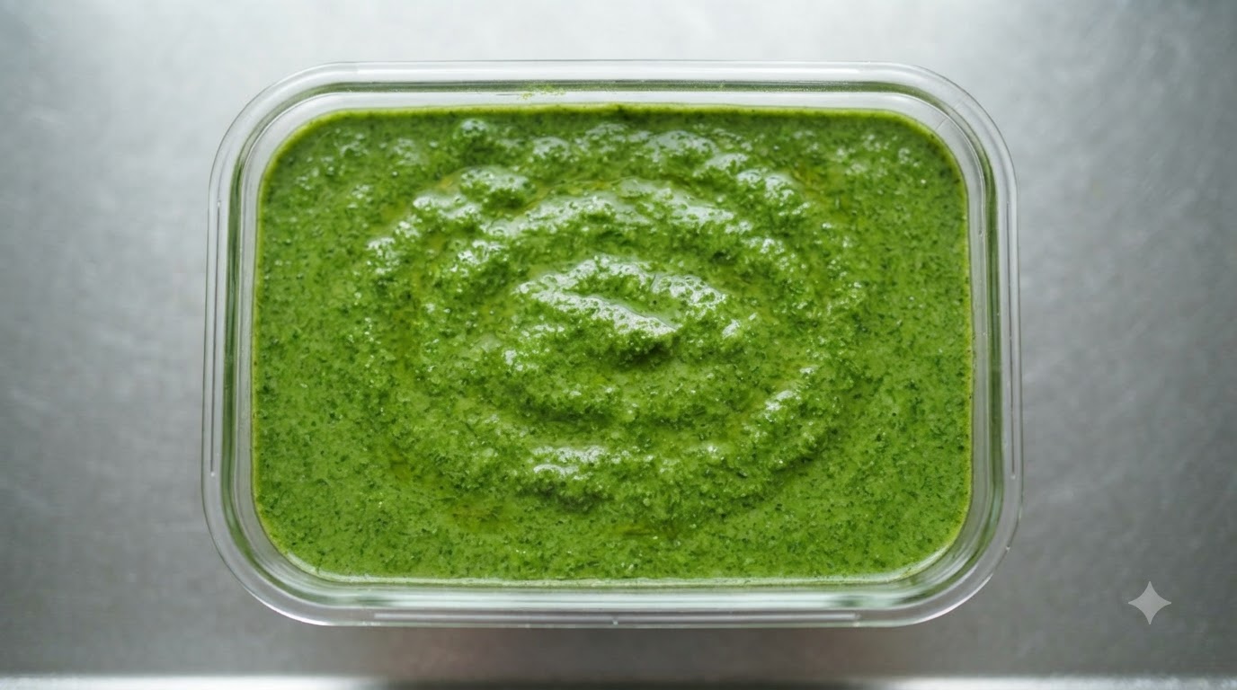 Homemade Fresh Basil Pesto Sauce