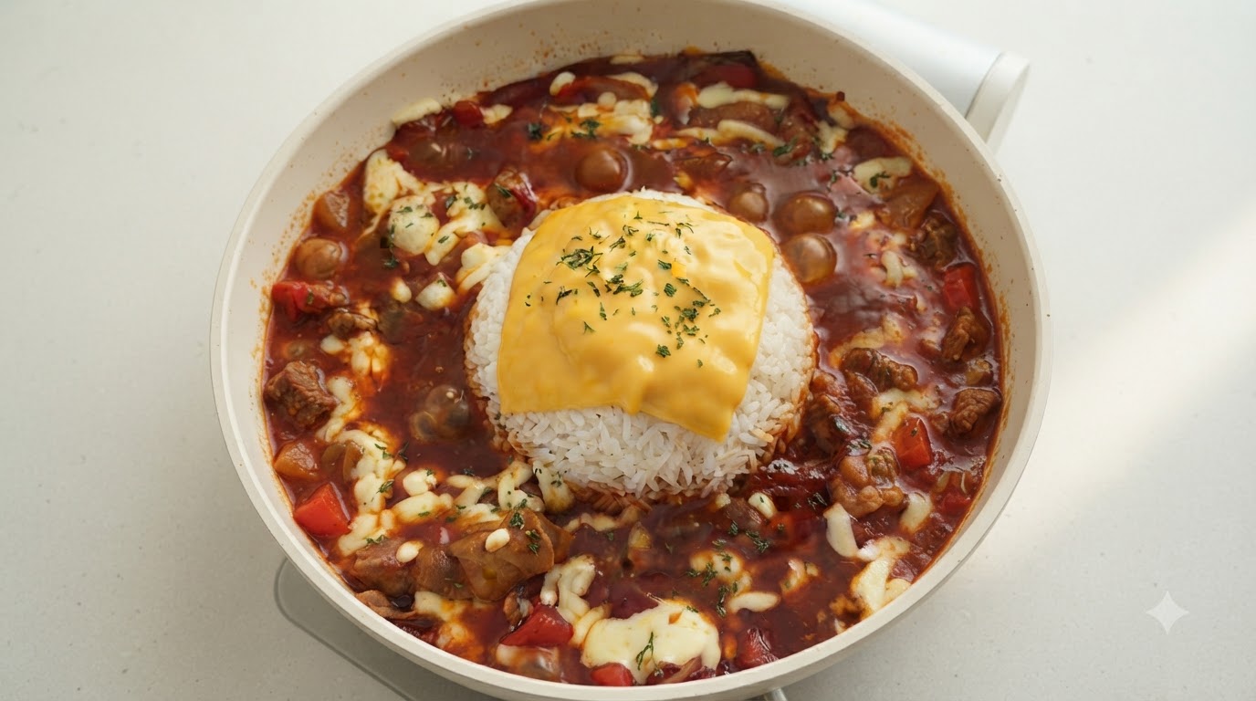 Volcano Cheese Beef Rice