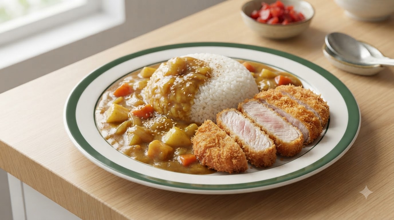 Japanese Pork Katsu Curry with Rice