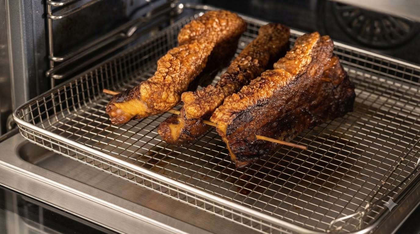 Crispy Cantonese Roast Pork Belly (Siu Mei)