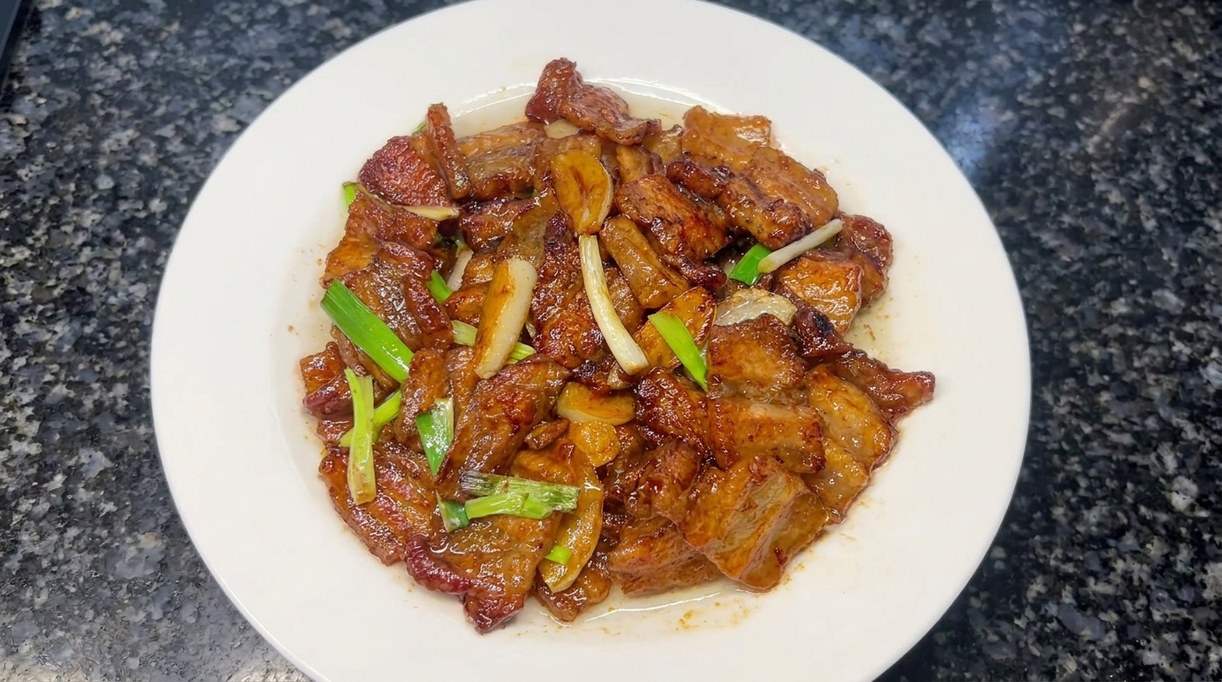 Savory Soy Sauce Pork Belly Stir-Fry