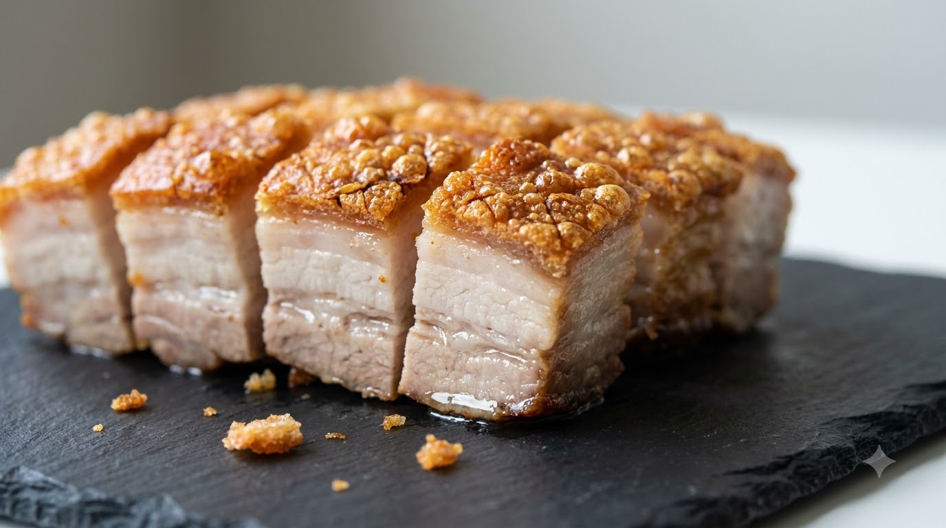 Crispy Air Fryer Chinese Roast Pork Belly (Siu Yuk)