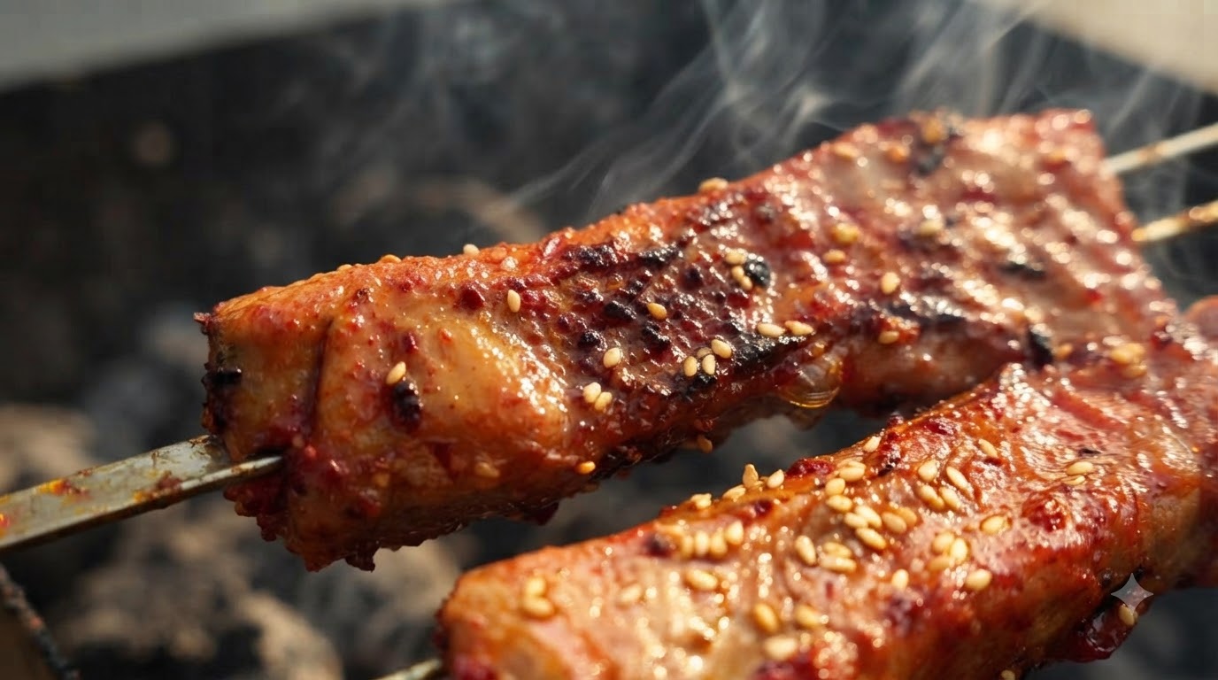 Charcoal Grilled Cured Pork Ribs (Gaokao Ribs)