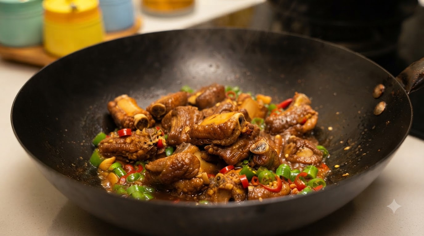 Spicy Stir-Fried Pork Ribs