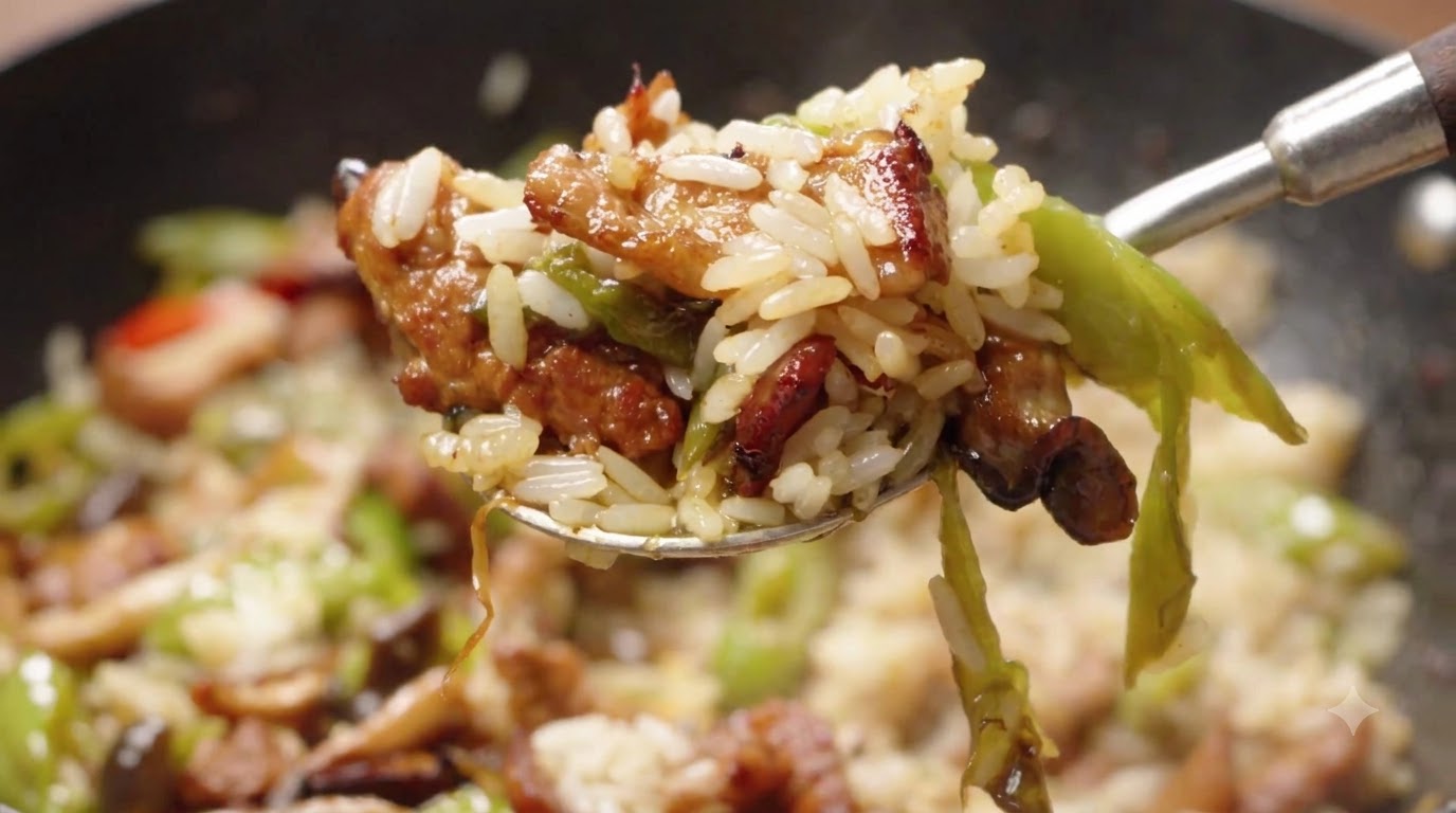 Stir-Fried Pork with Chili and Mushrooms