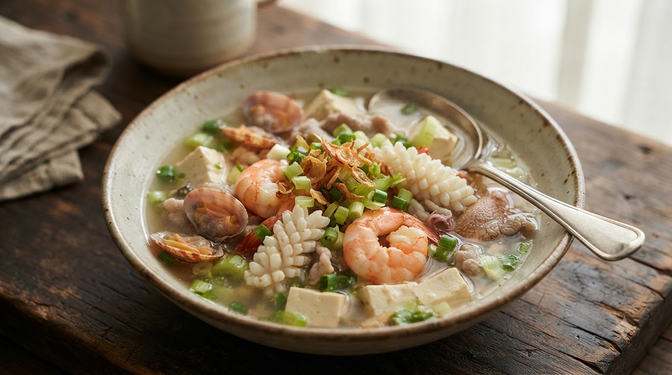 Minnan Seafood Soup and Crispy Fried Dumplings