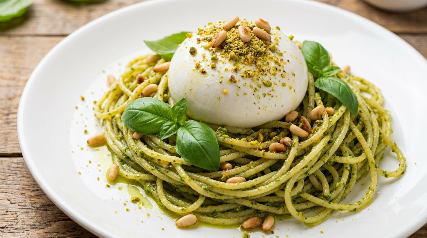 Classic Pesto alla Genovese with Burrata