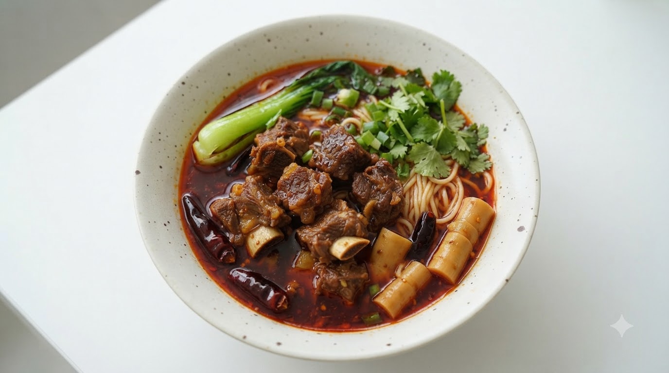 Home-Style Braised Bamboo Shoot Beef Noodle Soup