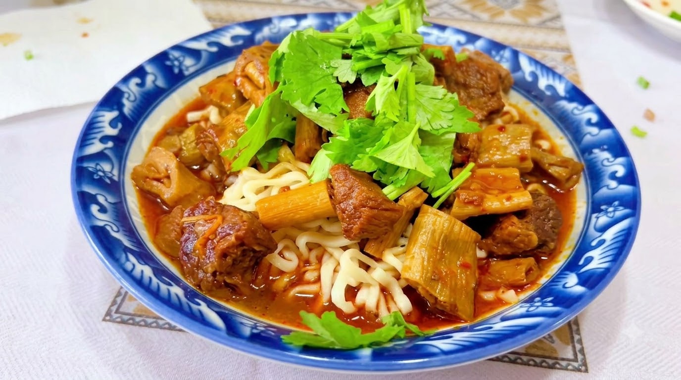 Braised Beef Noodle Soup with Dried Bamboo Shoots