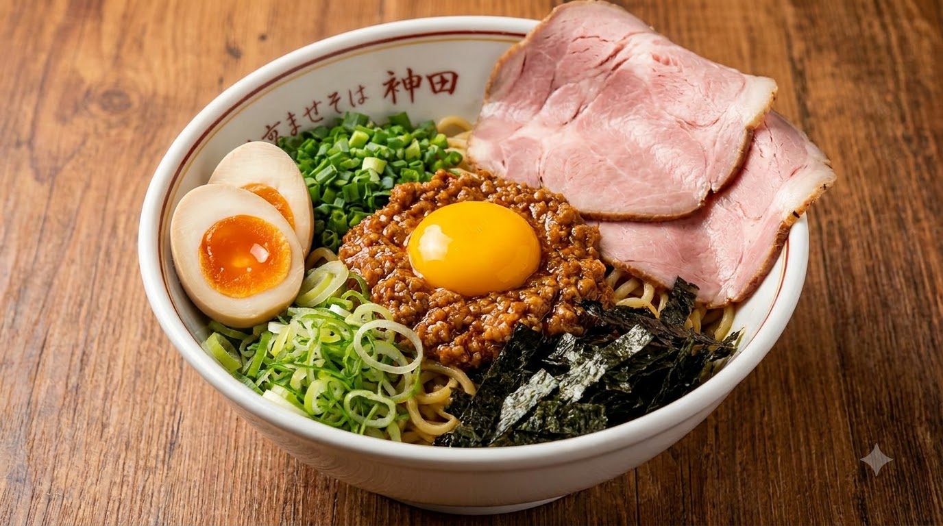 Japanese-Style Dry Mixed Ramen (Mazesoba)