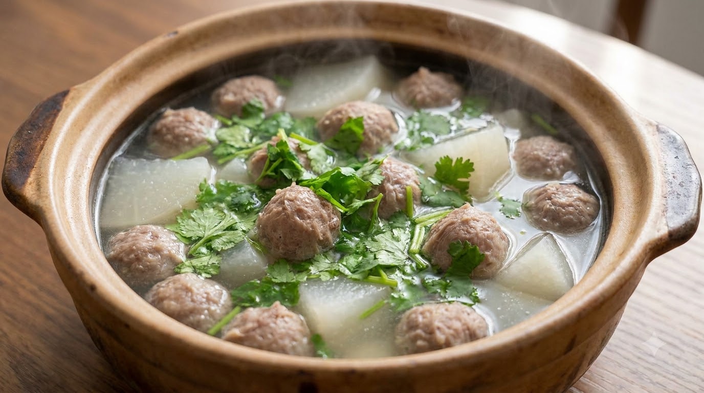 Comforting Beef Ball and Radish Soup