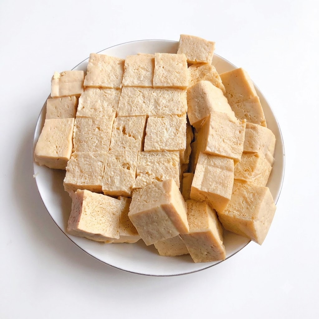 Freshly chopped scallions and ginger slices laid out on a cutting board.
