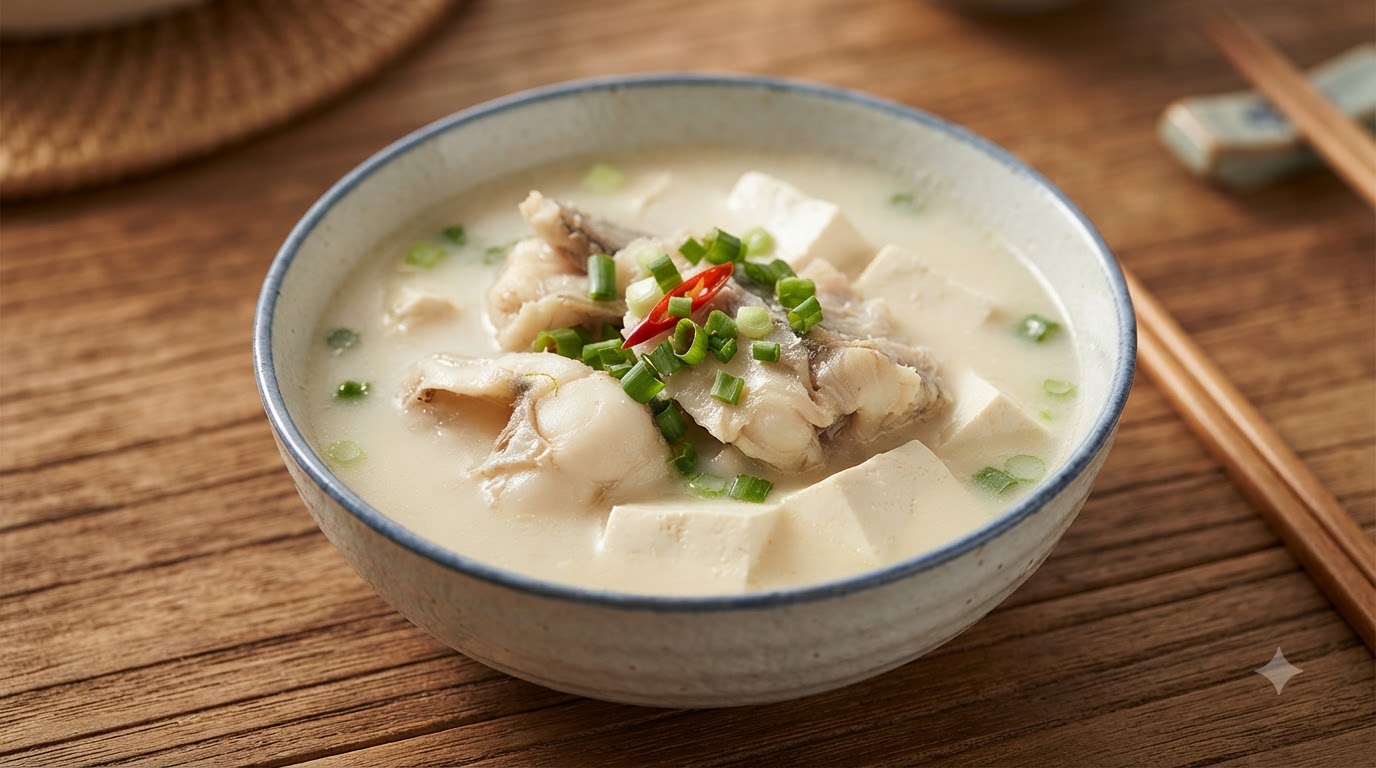 Classic Pollack Tofu Soup (Myeongtae Dubu Guk)
