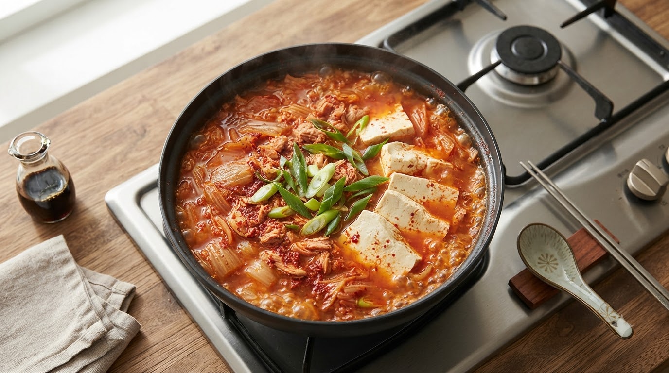 Spicy Korean Tuna Kimchi Stew (Chamchi Kimchi Jjigae)
