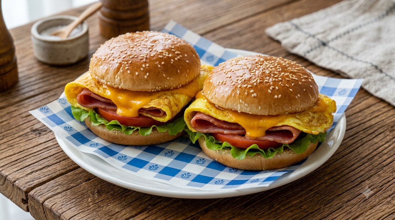 Lazy Kids' Breakfast Burgers