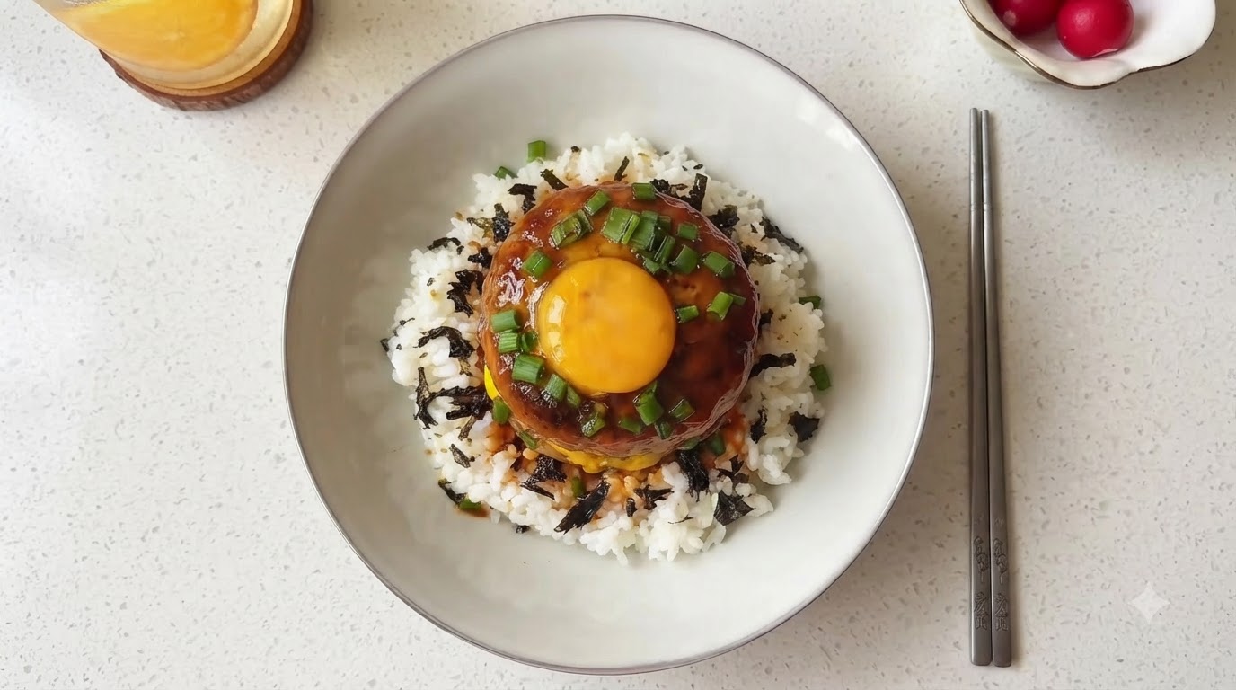Luxurious Black Truffle Hamburger Rice Bowl