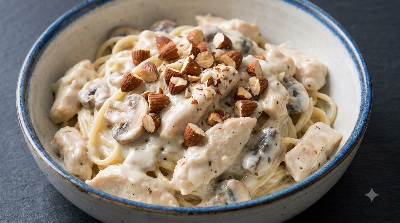 Creamy Chicken Breast Pasta with Mushrooms