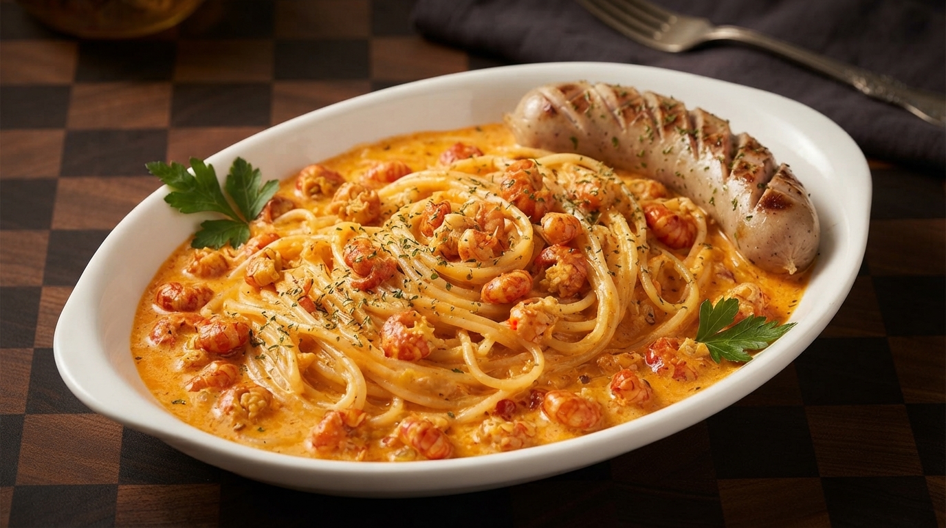 Spicy Creamy Crawfish Pasta