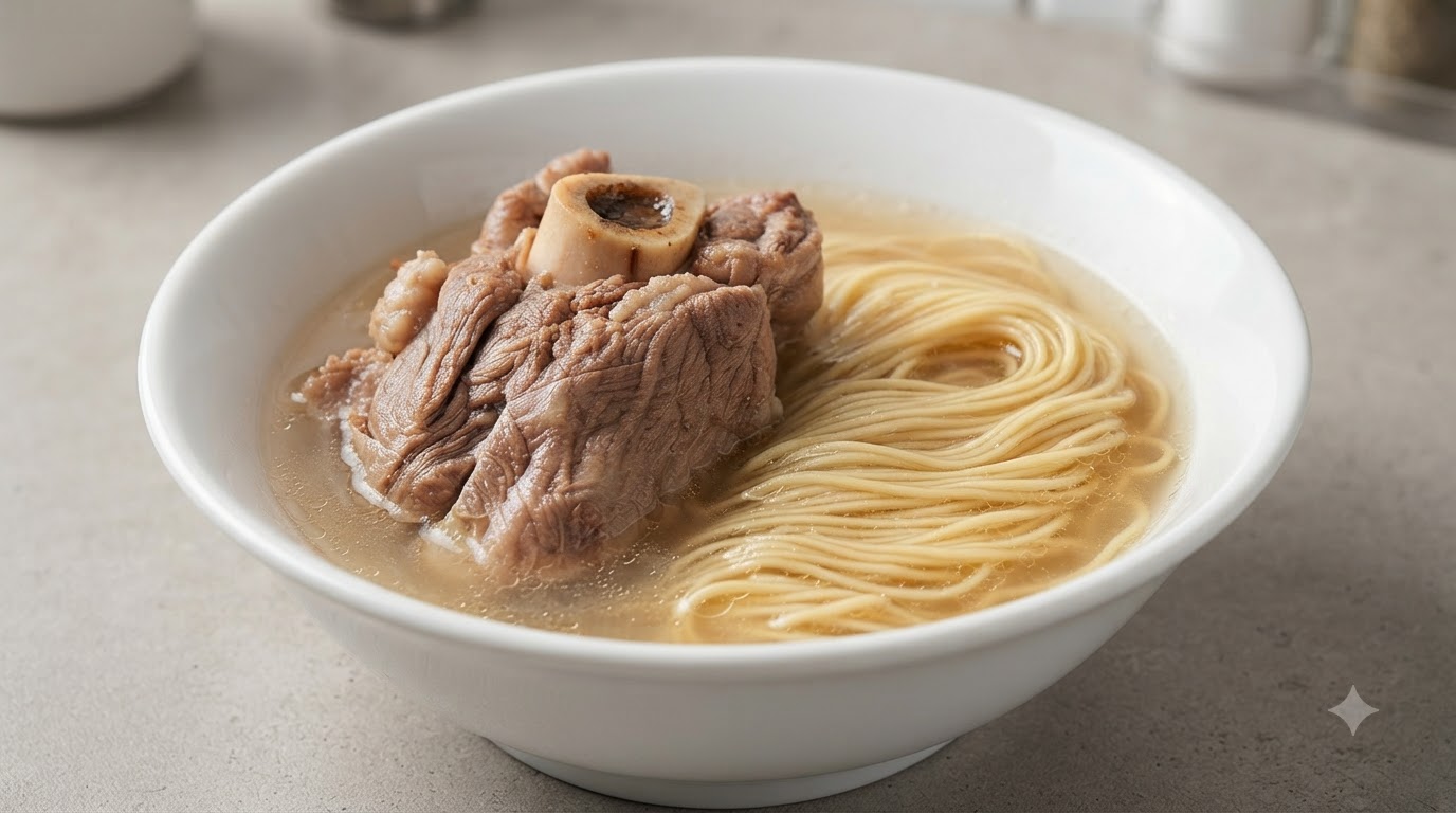 Homemade Tonkotsu Ramen with Tender Pork Leg Bone