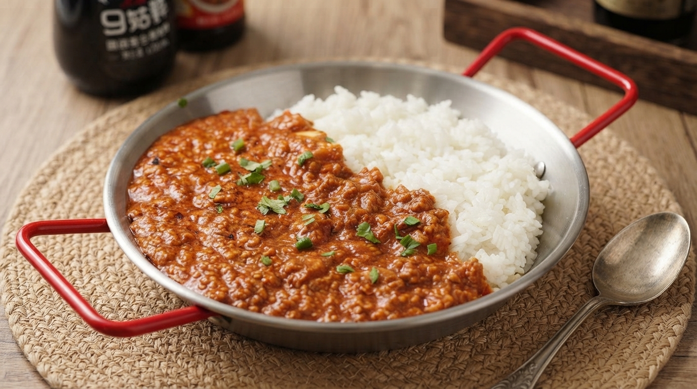 Creamy Curry Minced Pork Rice