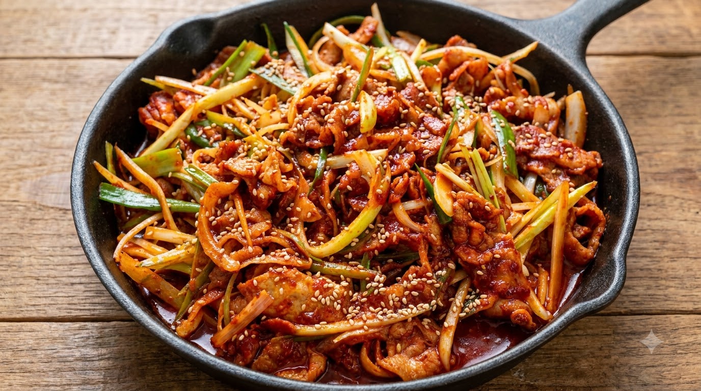 Gochujang Stir-Fried Pork Belly (Jeyuk Bokkeum)