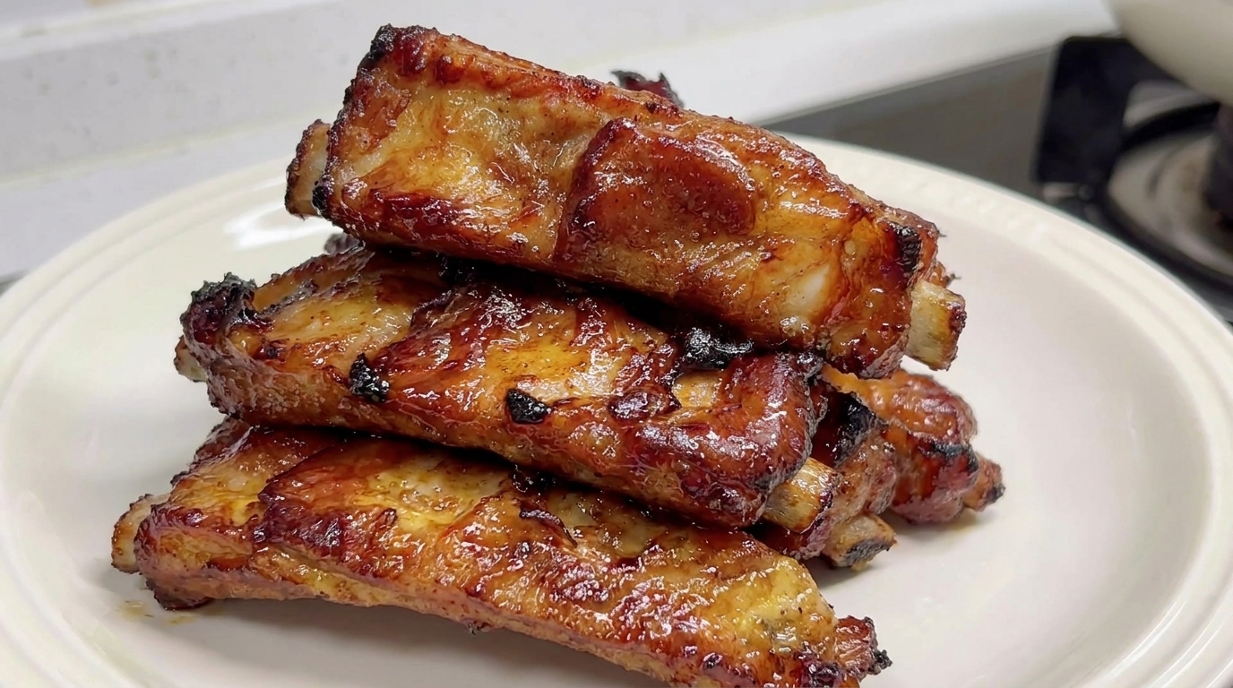Honey-Glazed Air Fryer Pork Ribs