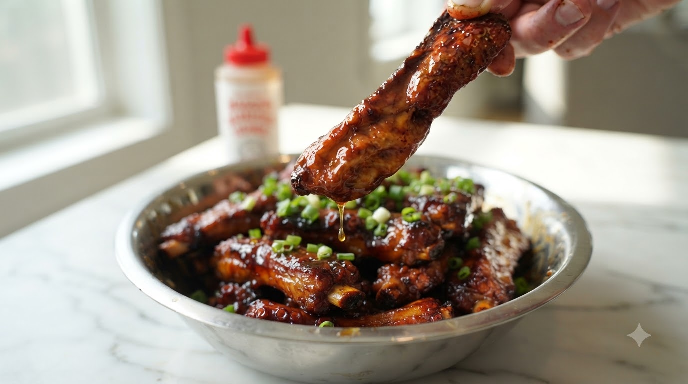 Sticky Honey Garlic Pork Ribs