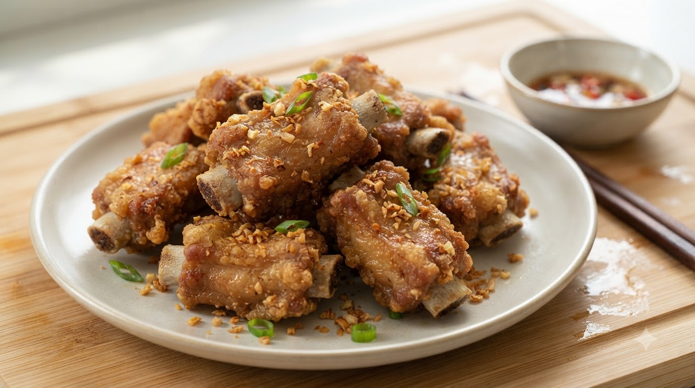 Crispy Garlic Fried Pork Ribs