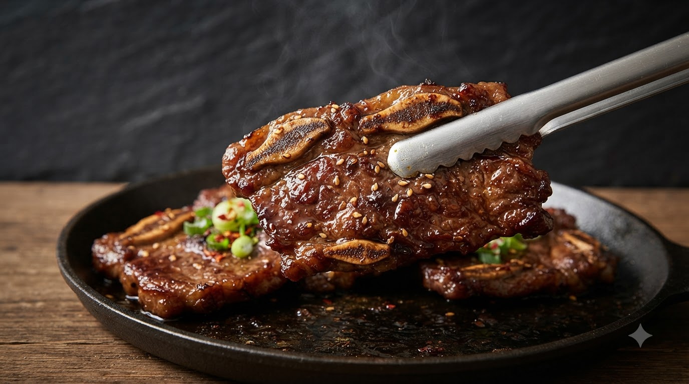 Authentic Korean LA Galbi (Grilled Beef Short Ribs)