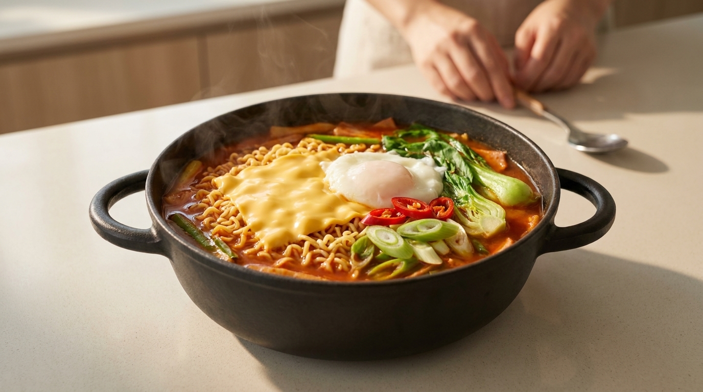 Budae Jjigae (Korean Army Stew for One)
