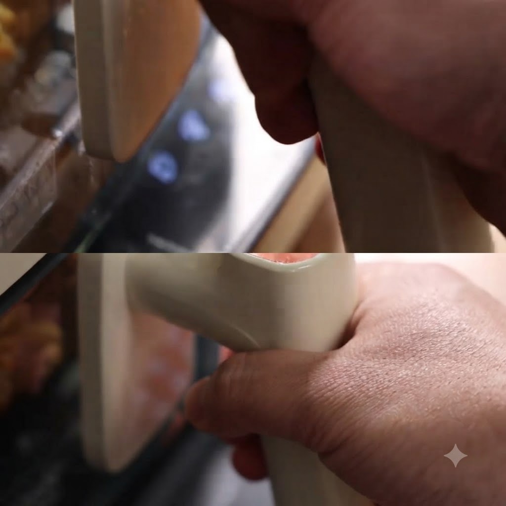 A person kneading and pressing flour onto chicken meat to form scales.