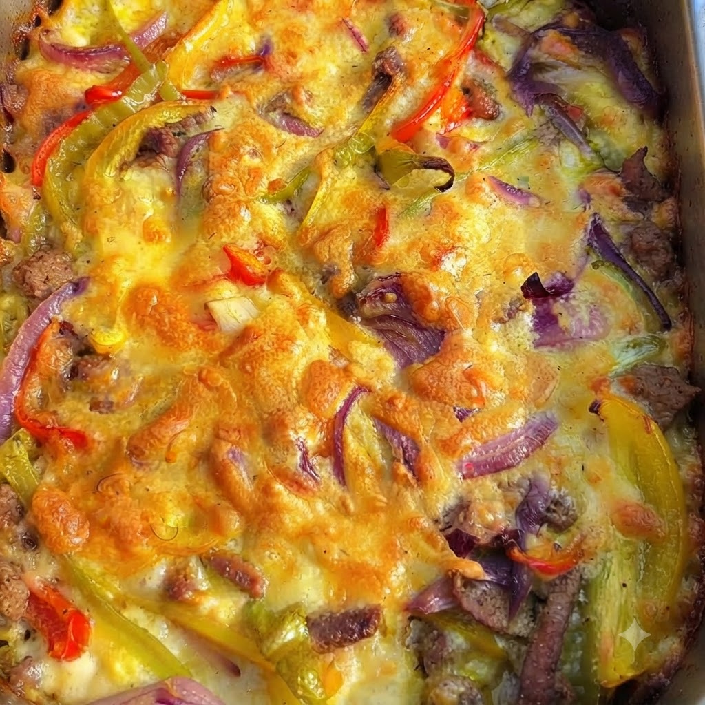 A close-up view of shredded cheese sprinkled over the baked pizza toppings, ready for the final finish.